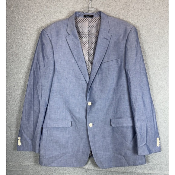 Tommy‎ Hilfiger Blazer Mens Large Sport Coat Polka Dot Lined Jacket - Picture 1 of 12